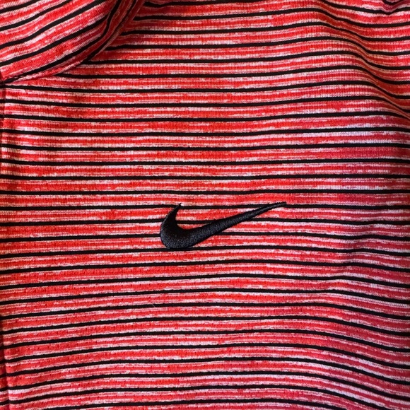 Nike Red Striped Long Sleeve Quarter zip - Picture 3 of 8